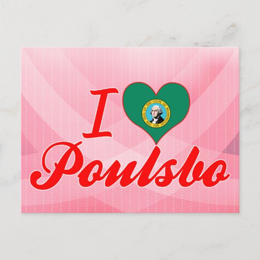 ワシントン州のI Love Paulsbo ポストカード (正面)