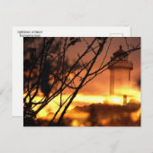 ワシントン州はがき – ライトハウスアットサンセット ポストカード (正面/裏面)