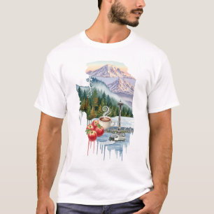 ワシントン州アイコンユニセックスティー Tシャツ