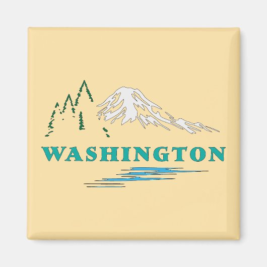 ワシントン州アメリカ合衆国 マグネット (正面)