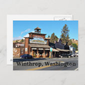 ワシントン州ウィンスロップの旧西町 ポストカード (正面/裏面)
