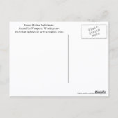 ワシントン州ウェストポートの灯台 旅行写真 ポストカード (裏面)