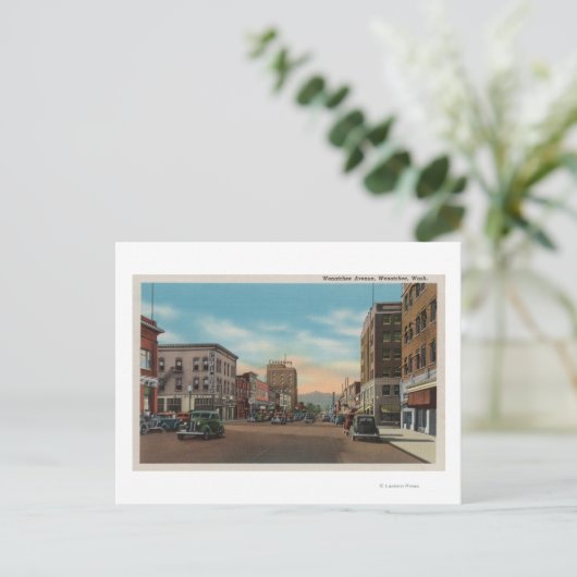 ワシントン州ウェナチー - ウェナチー大通り ポストカード (スタンド正面)