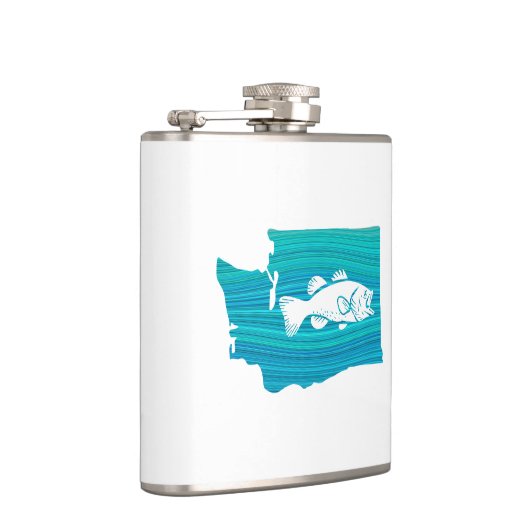 ワシントン州ウェーブ魚釣り フラスク (右)