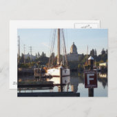 ワシントン州オリンピアのパーシバル着陸はがき。 ポストカード (正面/裏面)