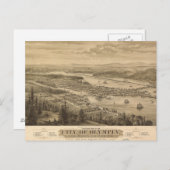 ワシントン州オリンピアの鳥瞰図(1879) ポストカード (正面/裏面)