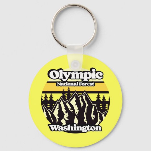 ワシントン州オリンピック国有林 キーホルダー (正面)