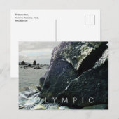 ワシントン州オリンピック国立公園の岩石文字 ポストカード (正面/裏面)