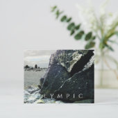 ワシントン州オリンピック国立公園の岩石文字 ポストカード (スタンド正面)