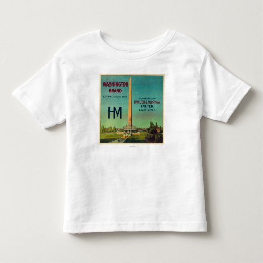 ワシントン州オレンジLabelExeter、カリフォルニア トドラーTシャツ (正面)