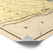 ワシントン州コロンビア地区の地図 ポスター (角)