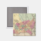 ワシントン州コロンビア地区の地図 マグネット (正面/裏面)