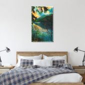 ワシントン州サザーランド湖ニューポートアンジェルス キャンバスプリント (インサイチュ (寝室))