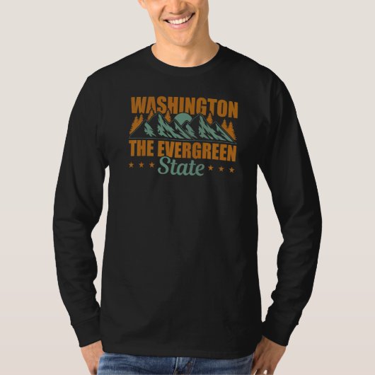 ワシントン州ザエバーグリーン州 Tシャツ (正面)