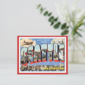 ワシントン州シアトルからの挨拶 ポストカード (スタンド正面)