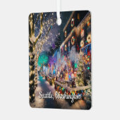 ワシントン州シアトルのクリスマス・タイム メタルオーナメント (正面左)