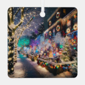 ワシントン州シアトルのクリスマス・タイム メタルオーナメント (裏面)