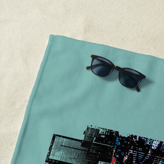 ワシントン州シアトルのグラフィティに覆われた ビーチタオル (インサイチュ)