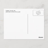 ワシントン州シアトルのグラフィティ ポストカード (裏面)