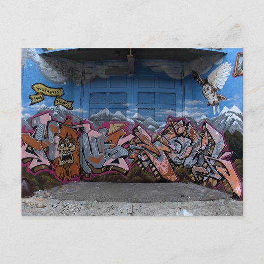 ワシントン州シアトルのグラフィティ ポストカード (正面)