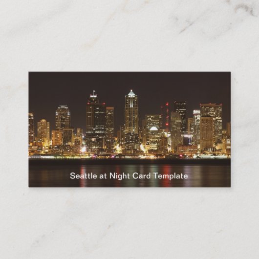 ワシントン州シアトルのダウンタウンビジネスカード 名刺 (正面)