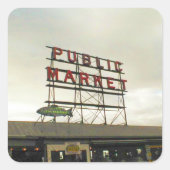 ワシントン州シアトルのパブリックマーケット スクエアシール (正面)