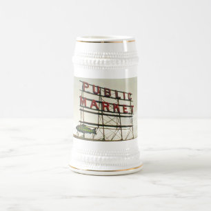 ワシントン州シアトルのパブリックマーケット ビールジョッキ