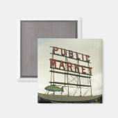 ワシントン州シアトルのパブリックマーケット マグネット (正面/裏面)