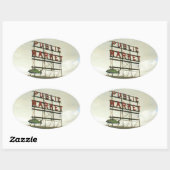 ワシントン州シアトルのパブリックマーケット 楕円形シール (シート)