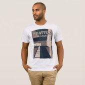 ワシントン州シアトル旅行ポスター Tシャツ (正面フル)