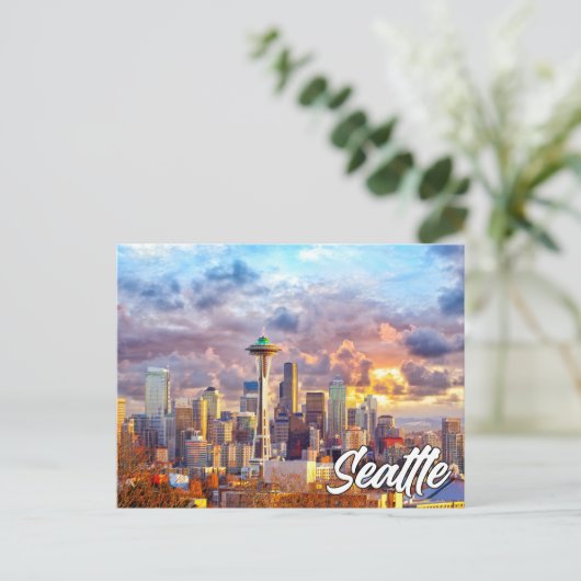 ワシントン州シアトル統一された州 ポストカード (スタンド正面)