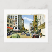 ワシントン州シアトル、サードアベニューとパイク ポストカード (正面)