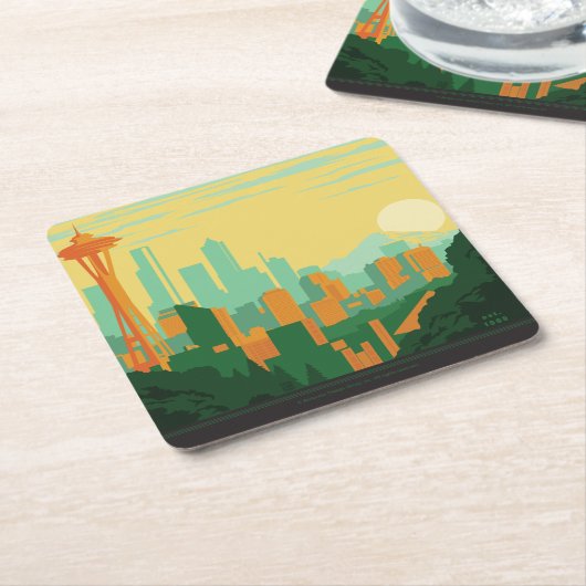 ワシントン州シアトル スクエアペーパーコースター (アングル)