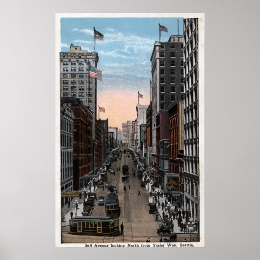 ワシントン州シアトル – ノースビュー(2nd) ポスター (正面)