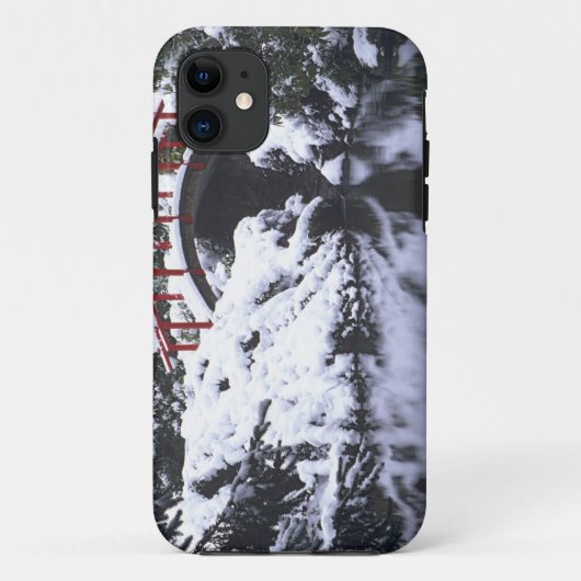 ワシントン州シアトル、冬の後月の橋と池 2 Case-Mate iPhoneケース (裏面)