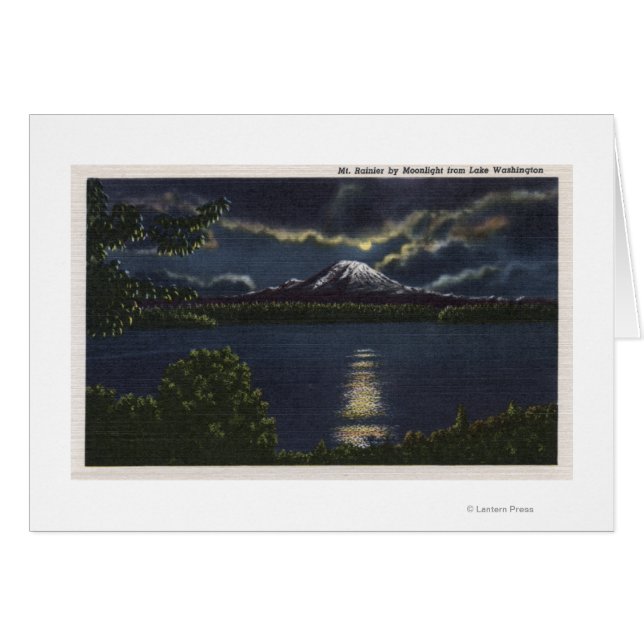 ワシントン州シアトル – Moonlit View of Mt. (正面横)