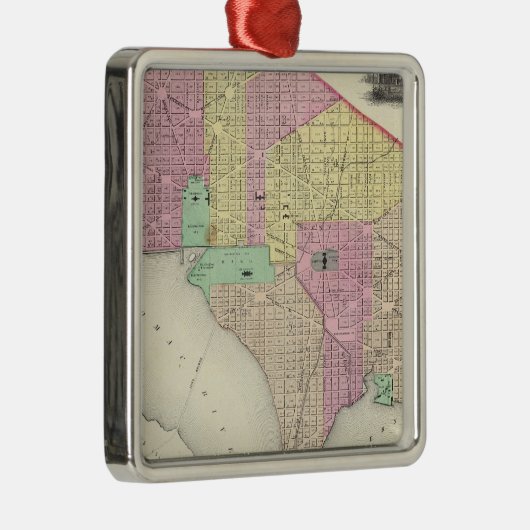 ワシントン州ジョージタウンそして市 メタルオーナメント (右)