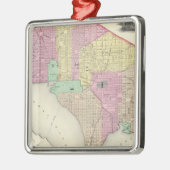 ワシントン州ジョージタウンそして市 メタルオーナメント (左)