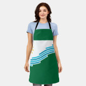 ワシントン州スポケーン国旗 エプロン (着用した状態)