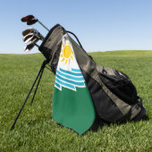 ワシントン州スポケーン国旗 ゴルフタオル (グリーン)