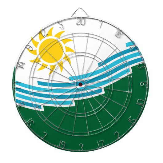 ワシントン州スポケーン国旗 ダーツボード (正面)