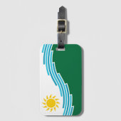 ワシントン州スポケーン国旗 ラゲッジタグ (正面縦)