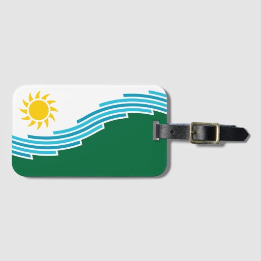 ワシントン州スポケーン国旗 ラゲッジタグ (正面横)