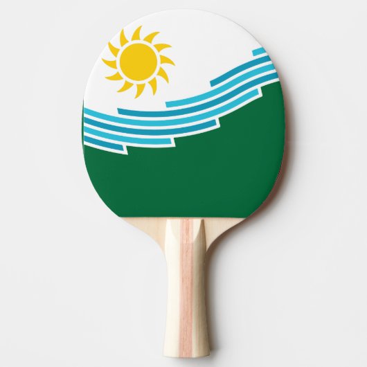 ワシントン州スポケーン国旗 卓球ラケット (正面)
