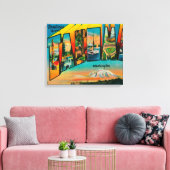 ワシントン州タコマ – Large Letter Scenes キャンバスプリント (インサイチュ (リビング))
