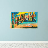 ワシントン州タコマ – Large Letter Scenes キャンバスプリント (インサイチュ (ウッドフロア))