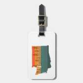 ワシントン州ツリーシルエット ラゲッジタグ (正面縦)