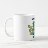 ワシントン州ニックネームワードアート コーヒーマグカップ (左)