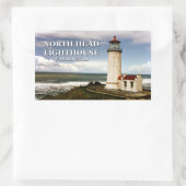 ワシントン州ノースヘッドライトハウス 長方形シール (バッグ)