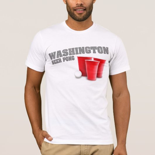ワシントン州ビールPongのTシャツ Tシャツ (正面)